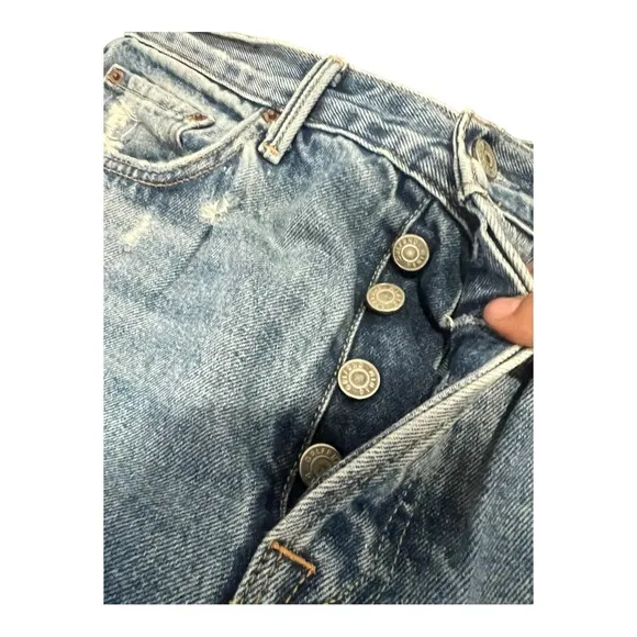 GRLFRND Women's Karolina High-Rise Straight Denim Jeans Button Fly Size 30