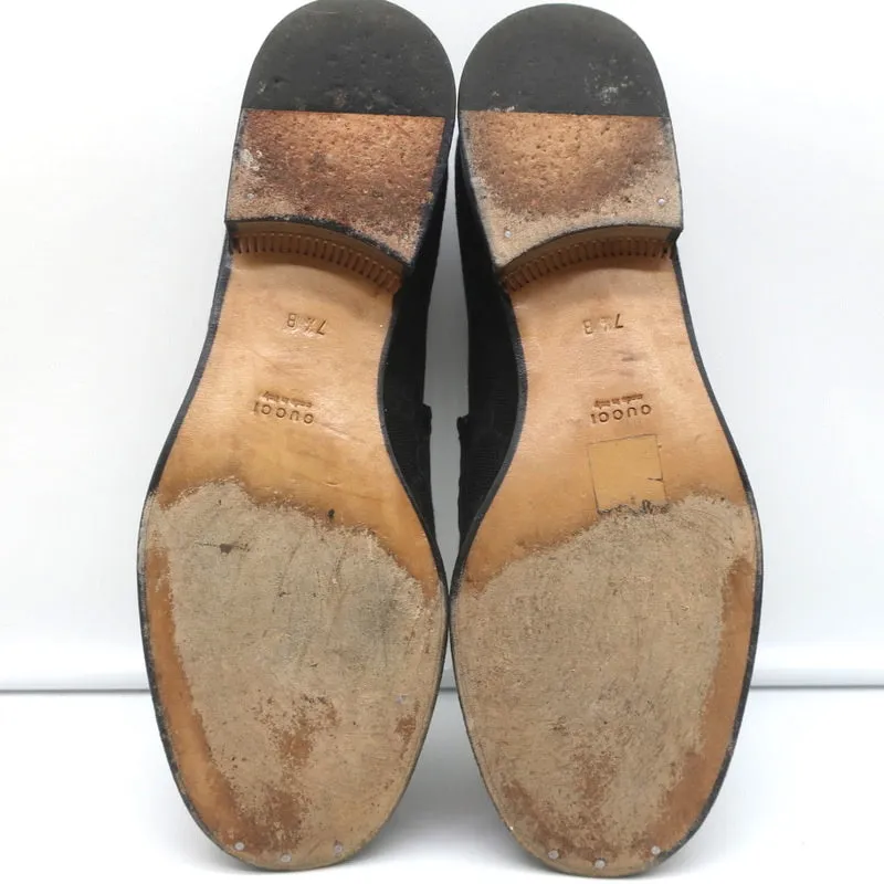 Gucci GG Canvas Horsebit Loafers Black Size 7.5