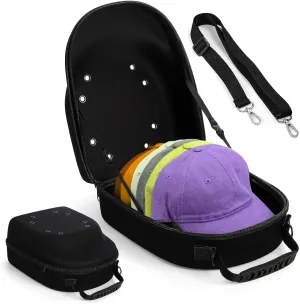 Hat Travel Case for Organizing and Carrying Baseball caps and Hats - Perfect traveling Hat Organizer holds up to 6 Hats