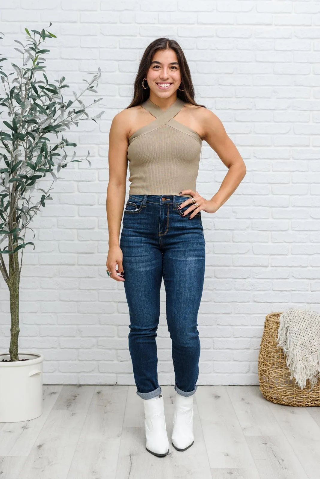 Hazel Blues® | Crossways Halter Top