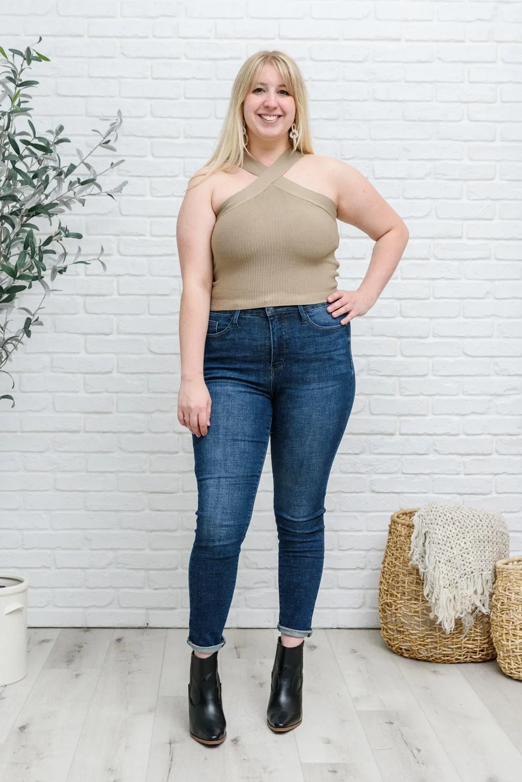 Hazel Blues® | Crossways Halter Top