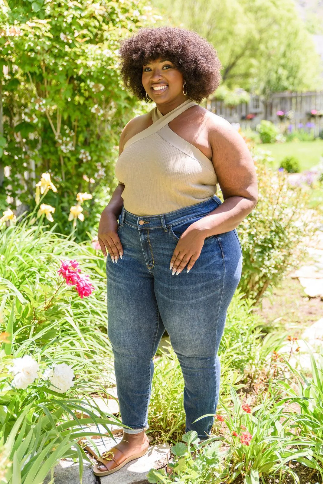 Hazel Blues® | Crossways Halter Top