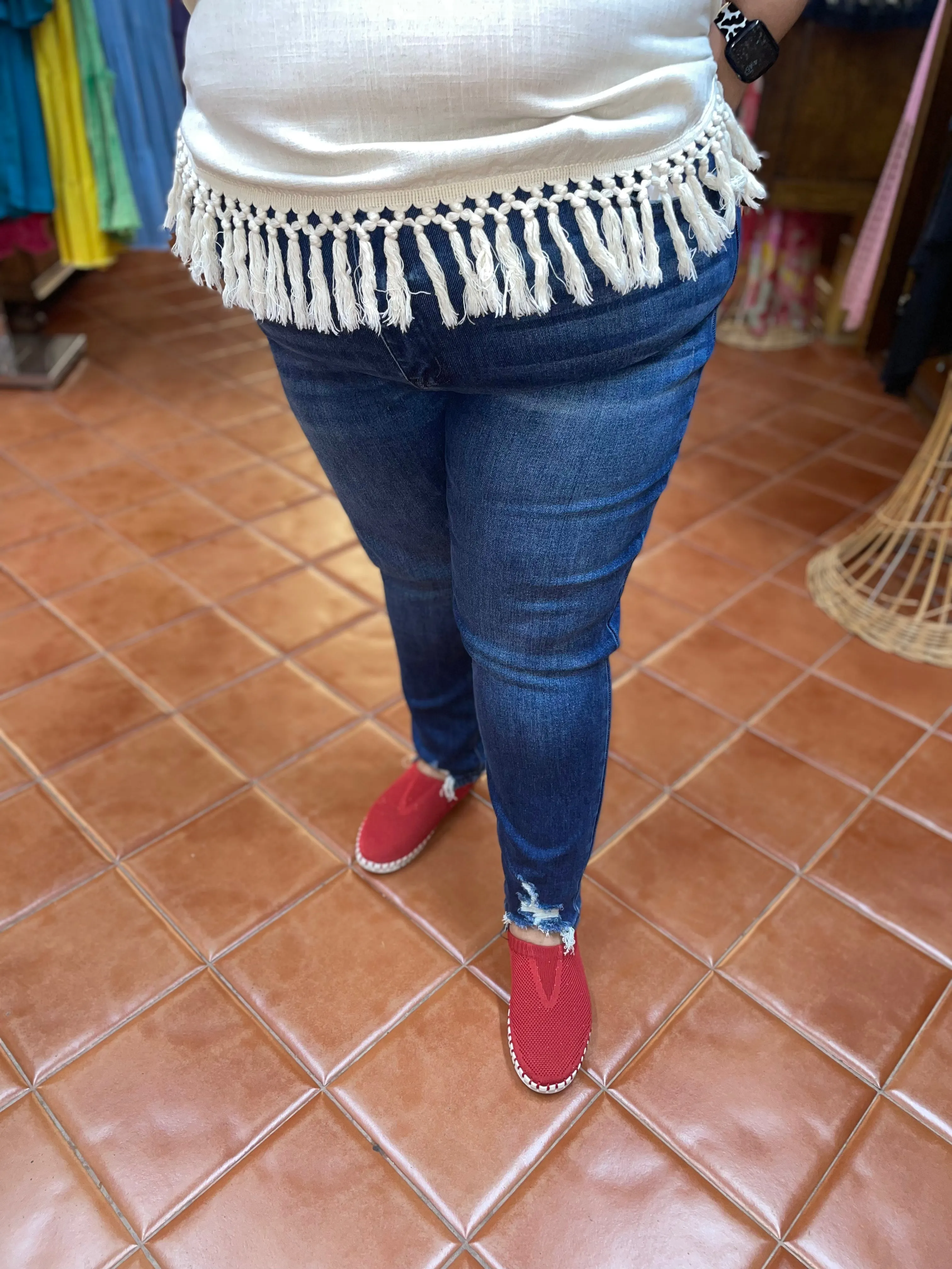 High Rise Crop Skinny Plus Size Jeans
