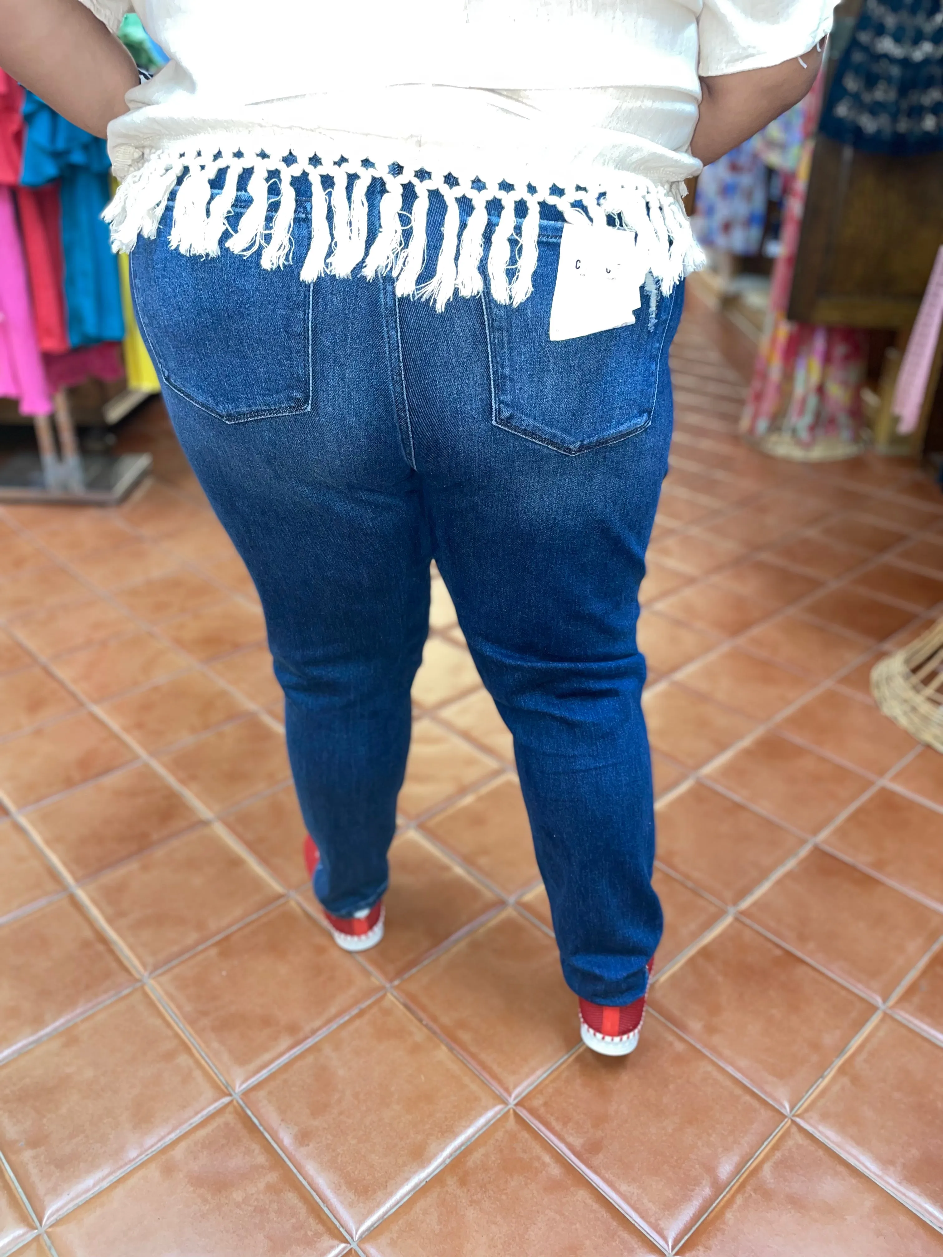 High Rise Crop Skinny Plus Size Jeans