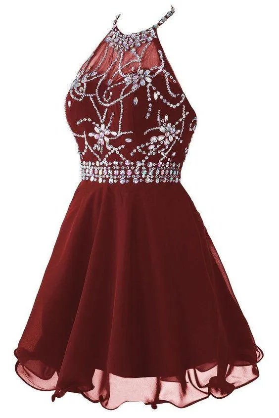Homecoming Dress Little Black Dress Short Prom Dress Party Dress OHM167