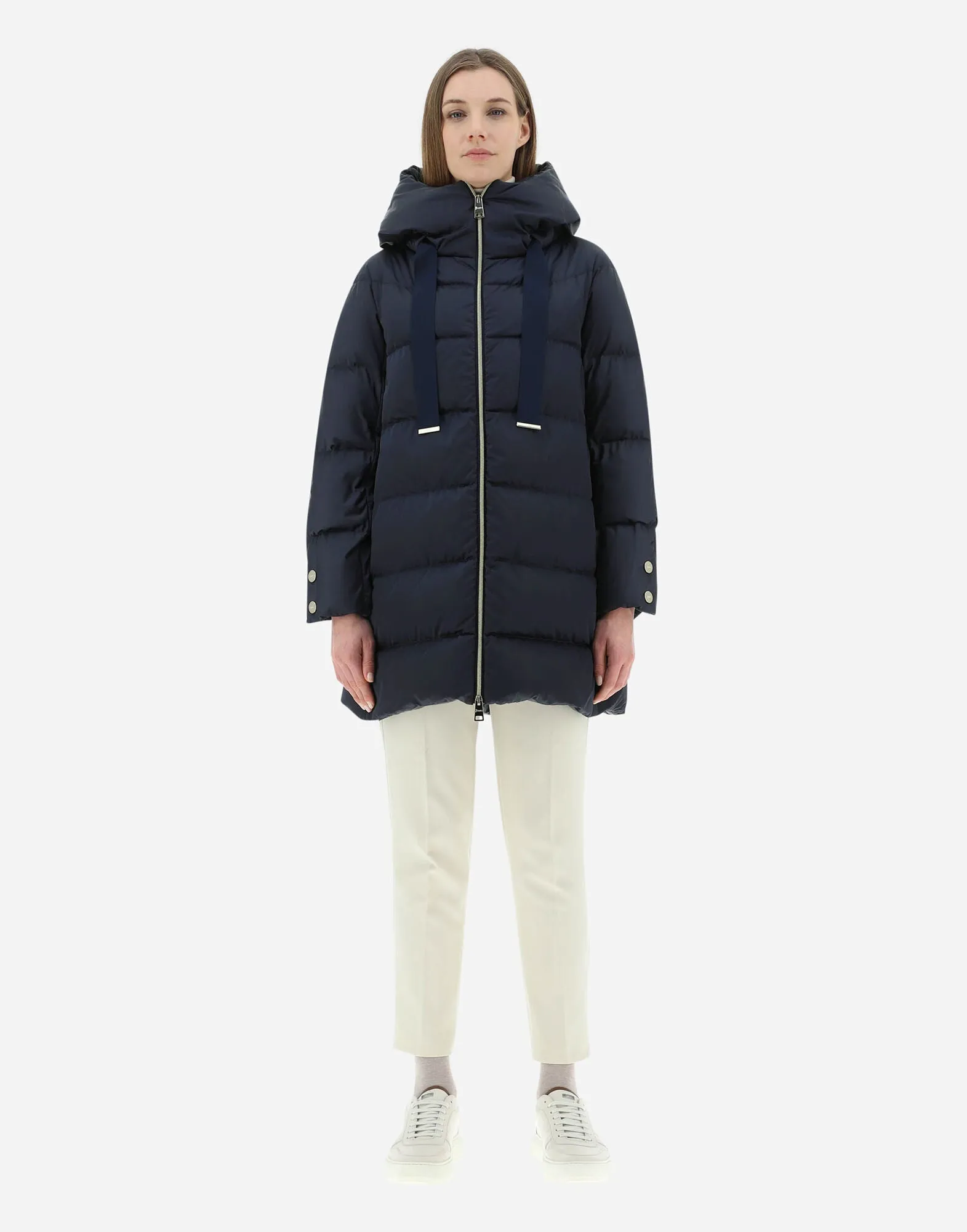 Hooded Satin A-Shape Jacket
