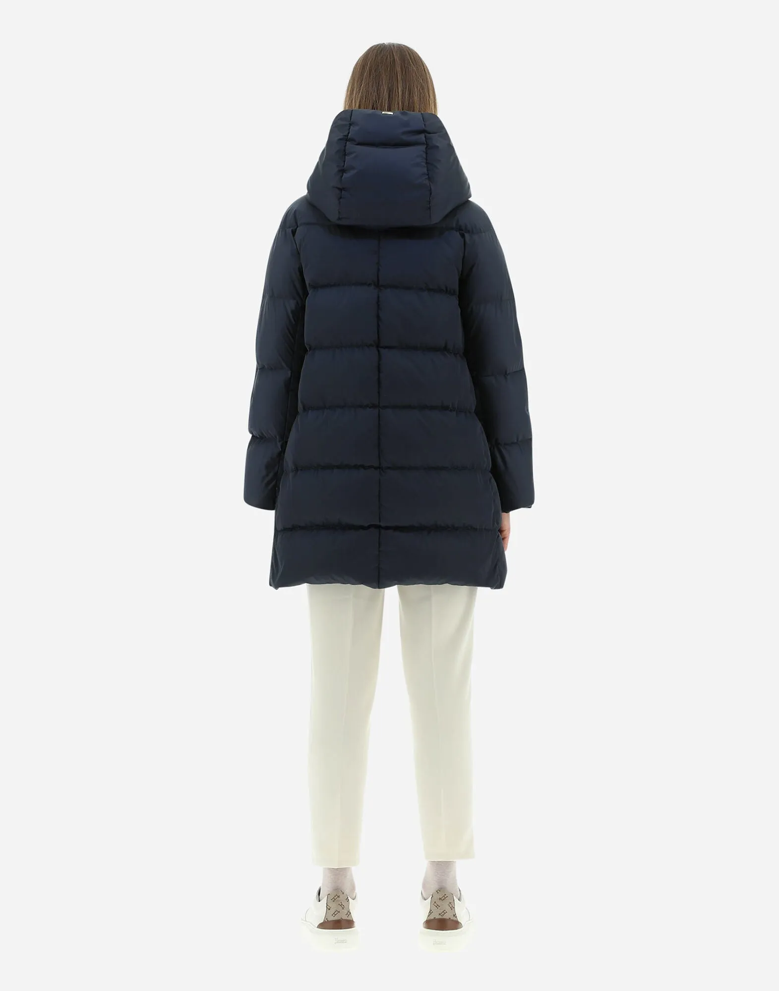 Hooded Satin A-Shape Jacket