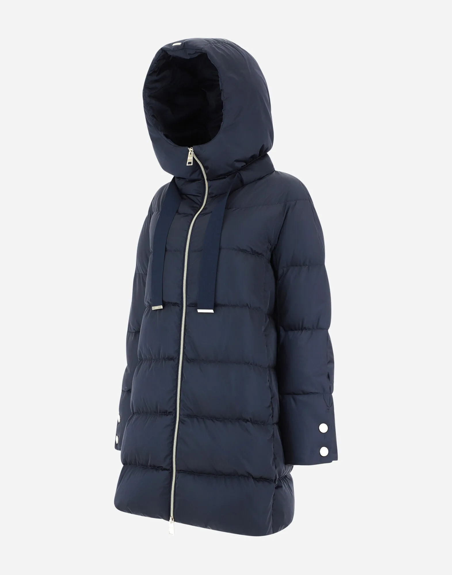 Hooded Satin A-Shape Jacket