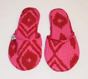 House Slippers | Kuta Ikat Berry