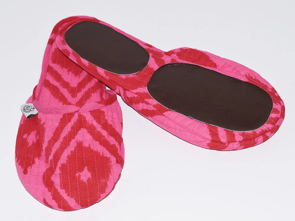 House Slippers | Kuta Ikat Berry