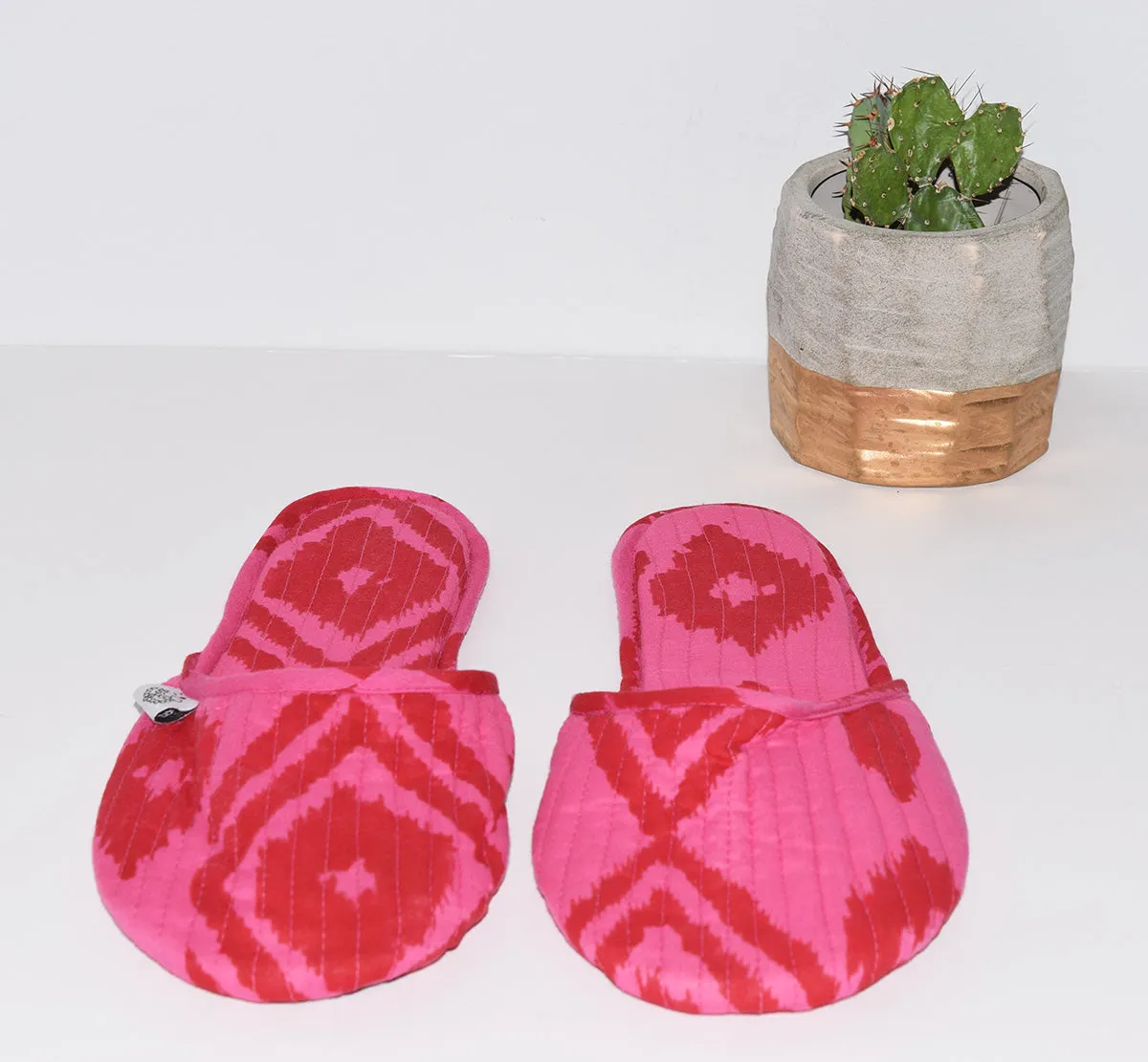 House Slippers | Kuta Ikat Berry