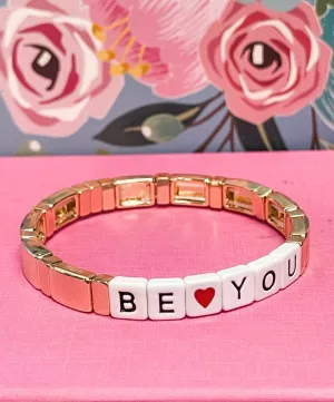 Inspirational Word Block Bracelet -- 3 Phrase Choices!