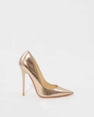 Jimmy Choo Gold Anouk Pointed Toe Pumps - 35