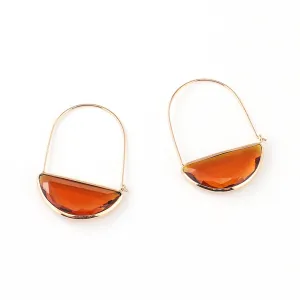 Just Lil Things Orange Hoop Earrings jlt11614
