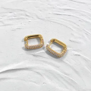 Just Lil Things White Hoop Earrings jlt11554