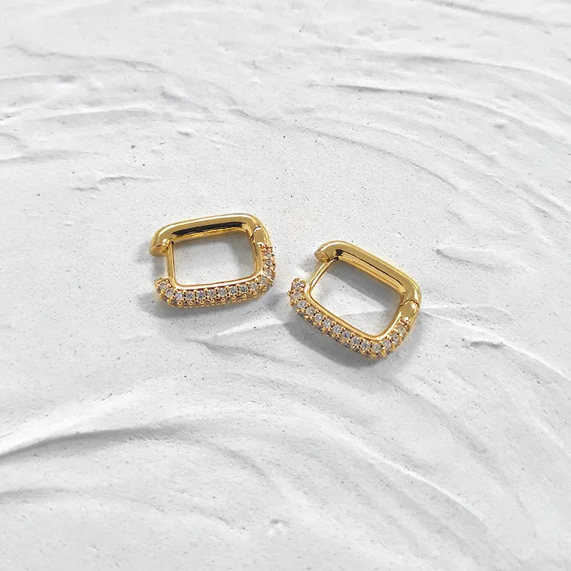 Just Lil Things White Hoop Earrings jlt11554