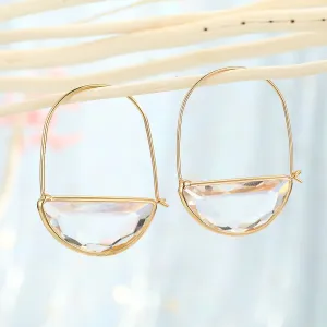 Just Lil Things White Hoop Earrings jlt11613