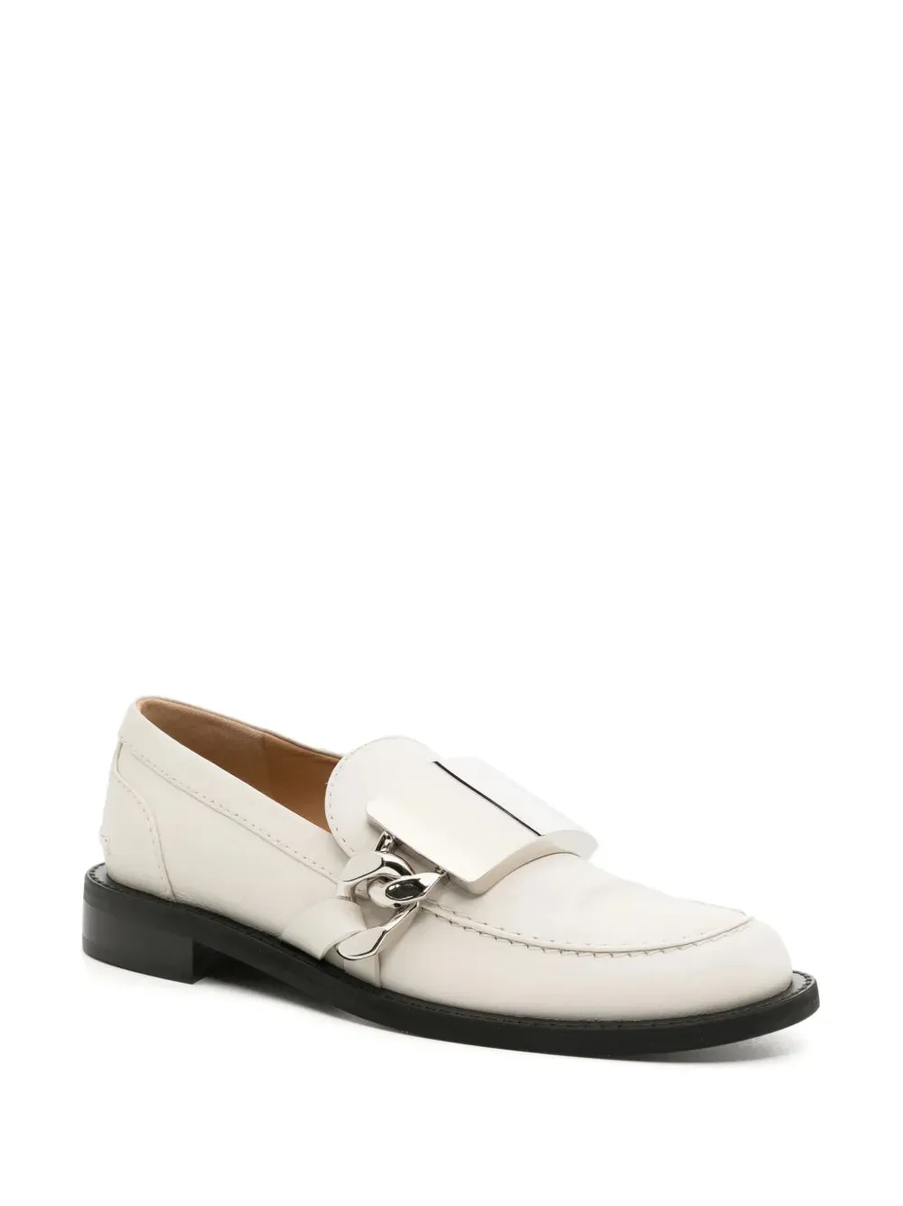 JW Anderson Gourmet plaque-detail leather loafers