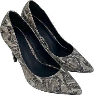 KG Kurt Geiger Grey Snake Print Pointed Toe Heels UK 4 EU 37 👠