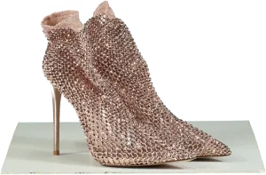 La Silla Pink Crystal Embellished Pointed Toe Pumps UK 6 EU 39 👠