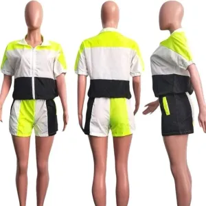 Ladies Color Block Two-piece Set sz Large