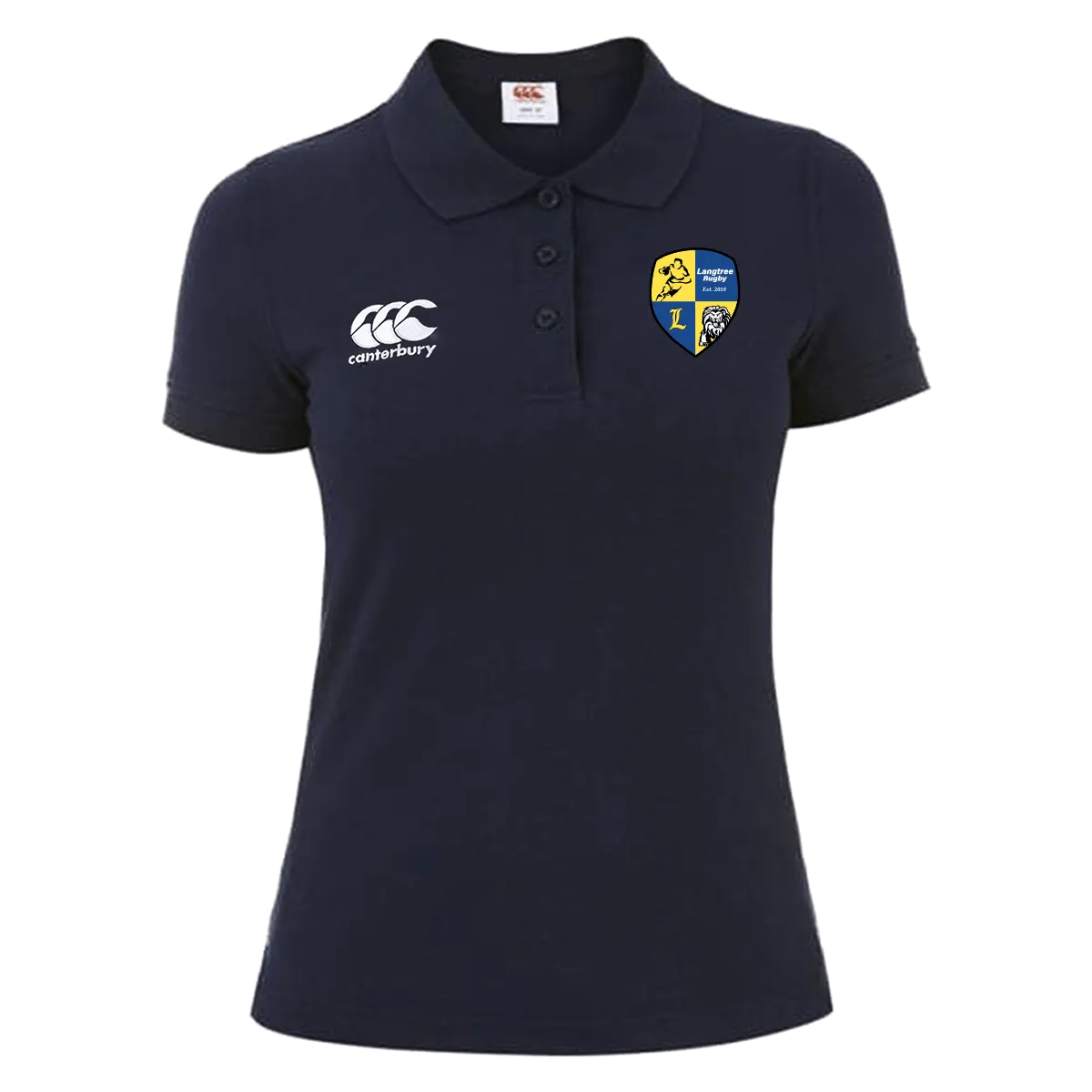Langtree Rugby Club Canterbury Women's Navy Waimak Rugby Polo