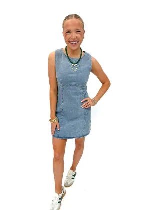 LBLOX Sleeveless Denim Mini Dress
