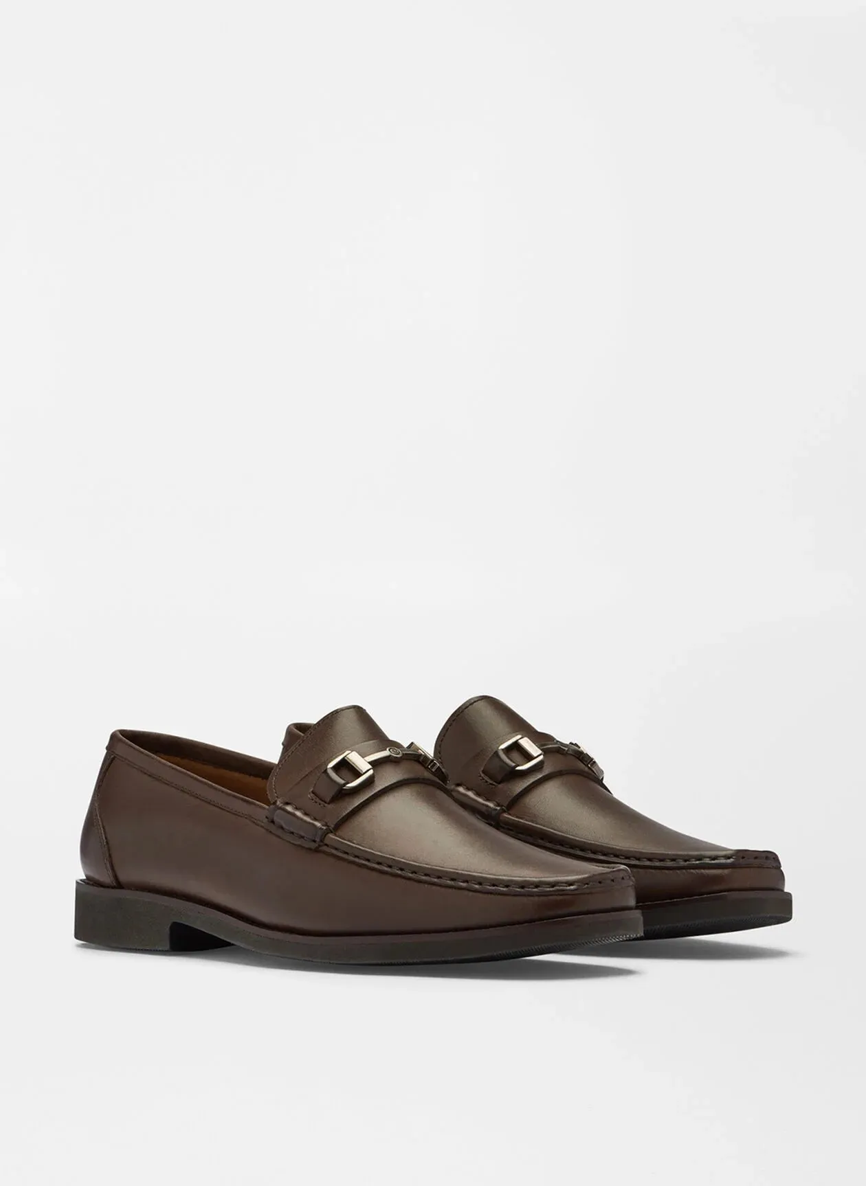 Leather Bit Loafer by Peter Millar - Brown