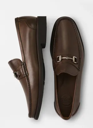 Leather Bit Loafer by Peter Millar - Brown