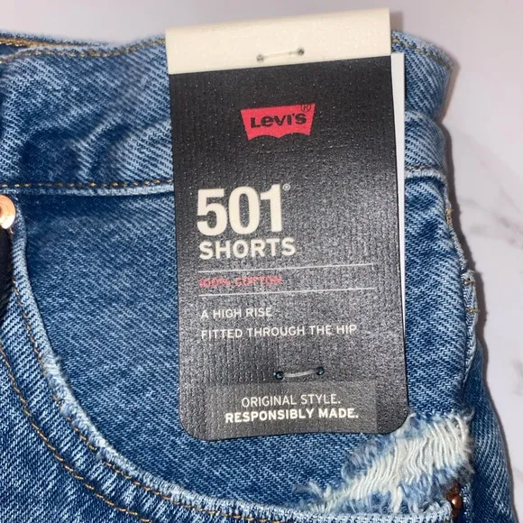 Levi's 501 shorts Women's Blue Denim jean Shorts