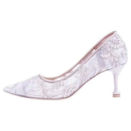 Light Cloud Embroidery High Heels Women Wedding Shoes