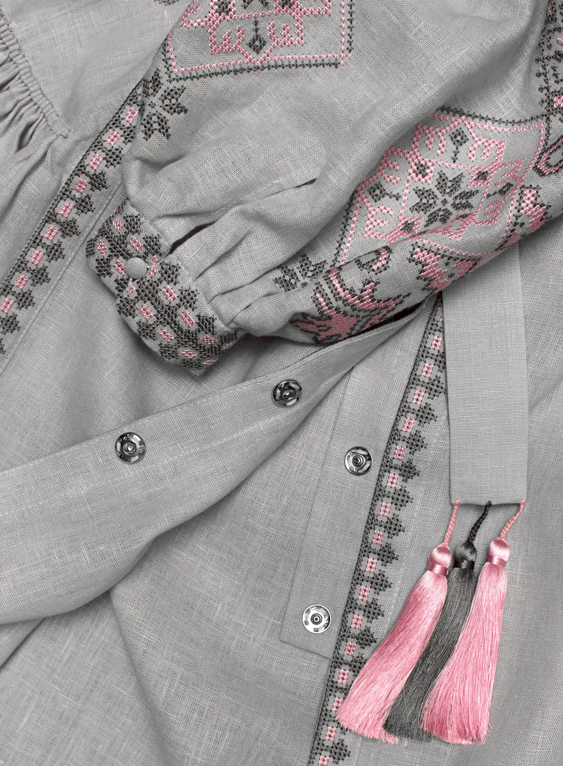Light gray Kaftan in Bohemian style