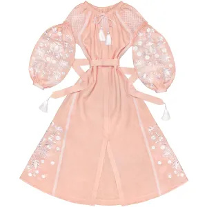 Light pink Boho style Kaftan