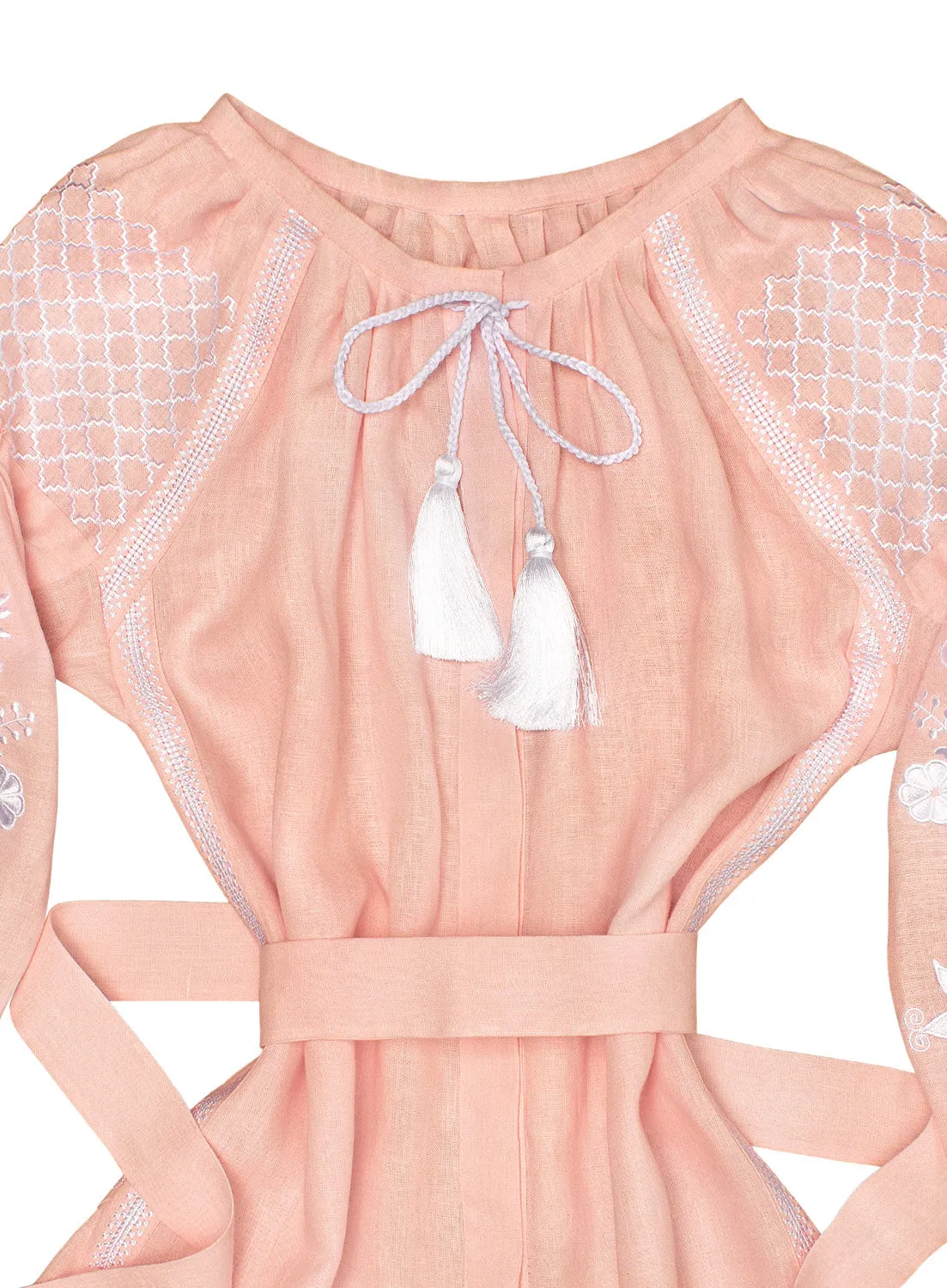 Light pink Boho style Kaftan