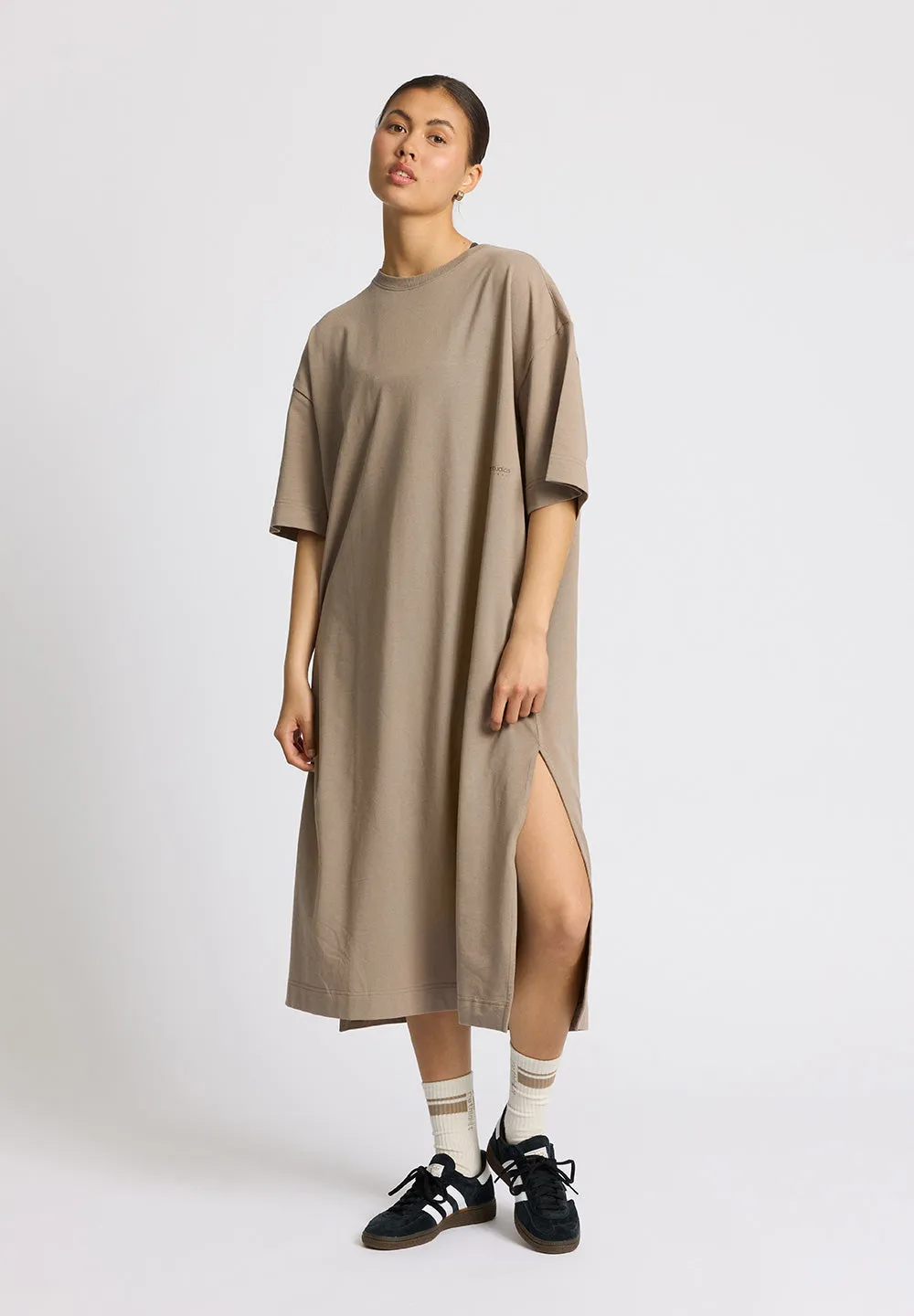 Light Sweat Tee dress - warm grey