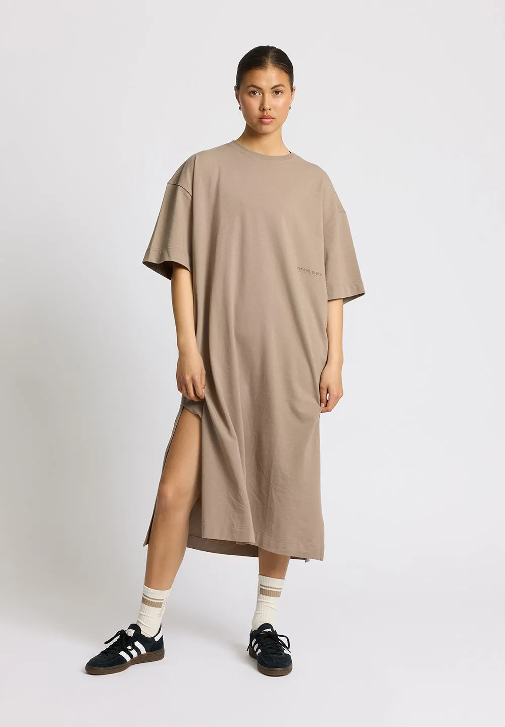 Light Sweat Tee dress - warm grey