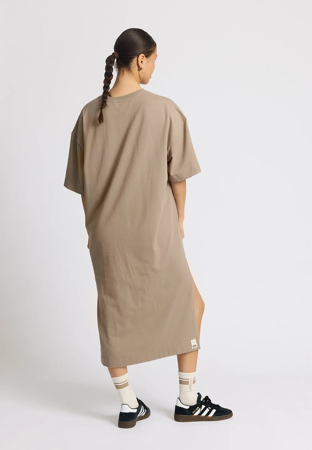 Light Sweat Tee dress - warm grey