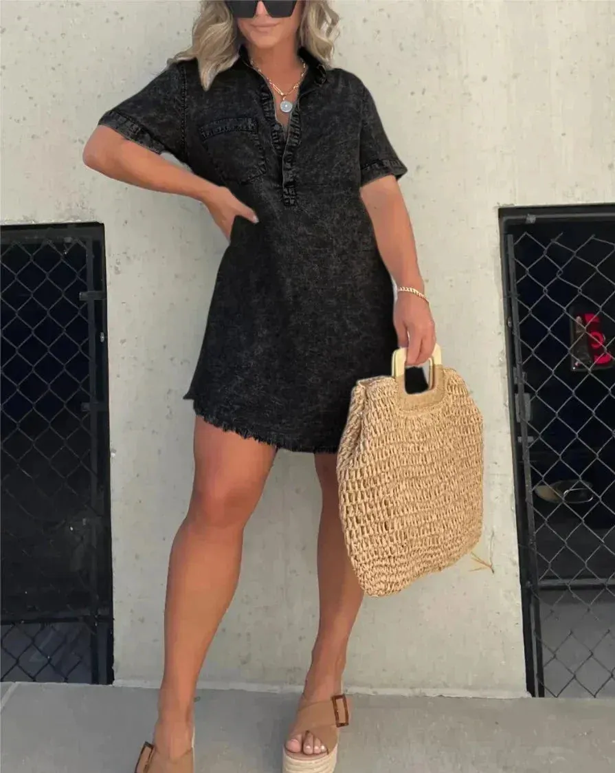 Linda - Denim Shirt Dress