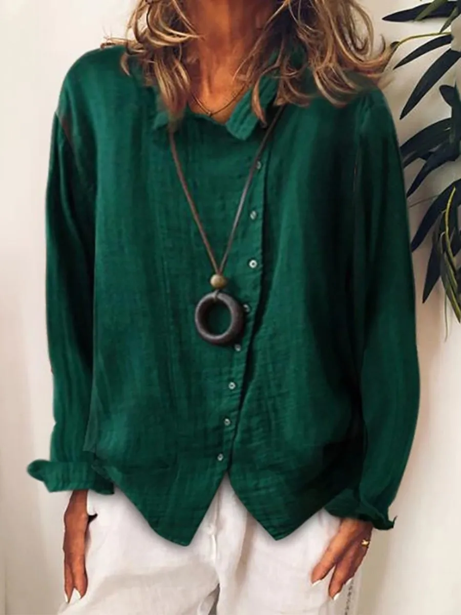 Linen Belle™ | Women's Casual Long Shirt | Cotton-Linen Blend, Breathable Fabric & Relaxed Fit