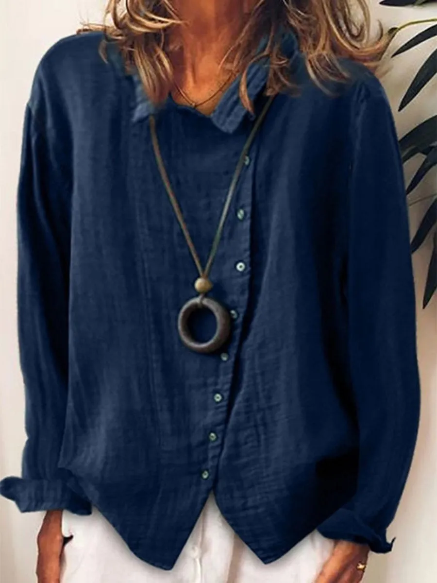 Linen Belle™ | Women's Casual Long Shirt | Cotton-Linen Blend, Breathable Fabric & Relaxed Fit