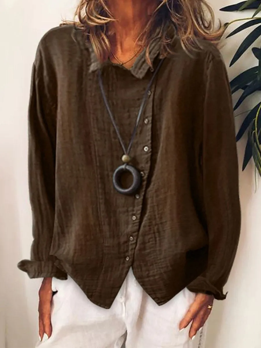 Linen Belle™ | Women's Casual Long Shirt | Cotton-Linen Blend, Breathable Fabric & Relaxed Fit