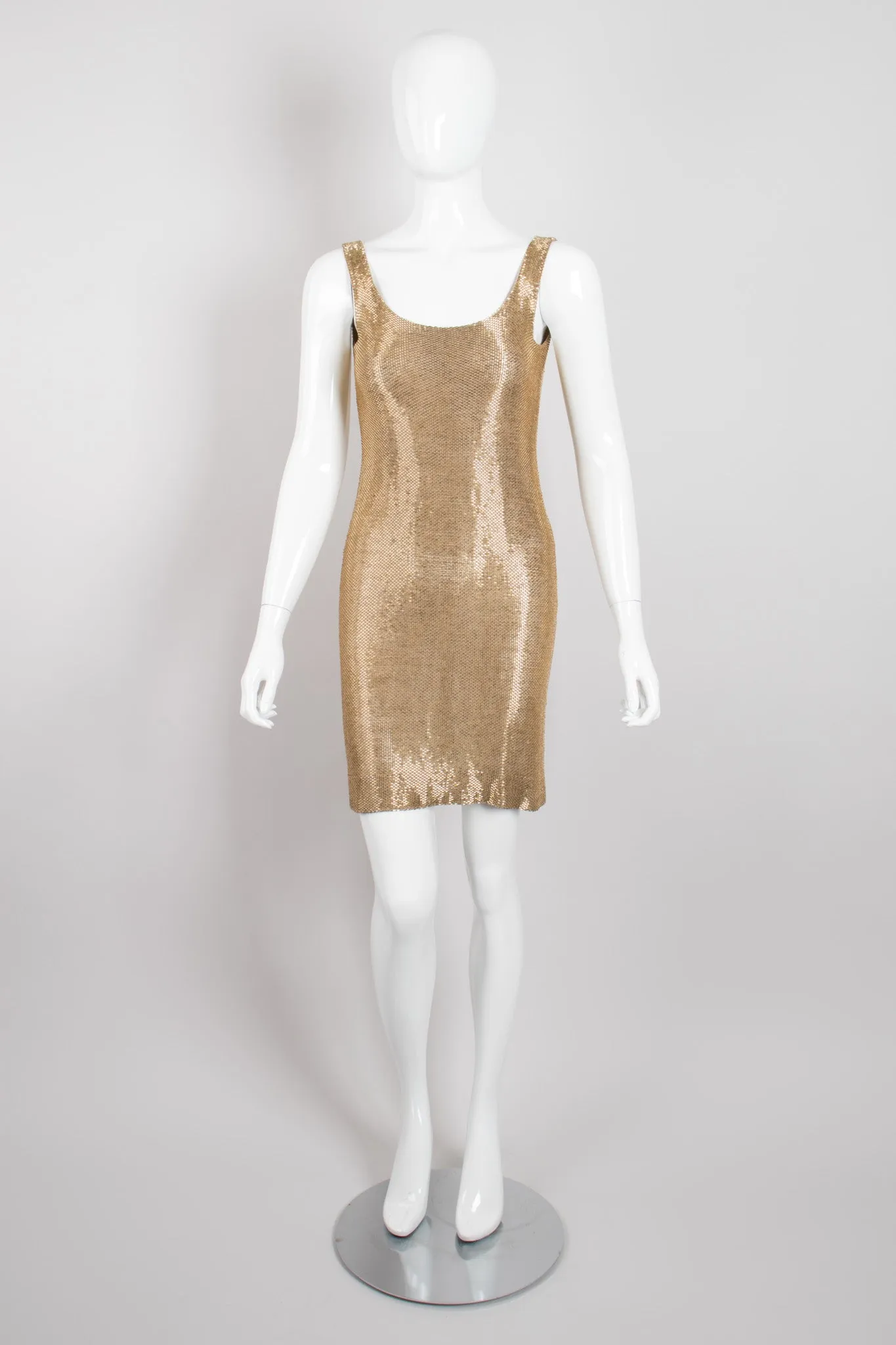 Liquid Gold Beaded Cocktail Dress
