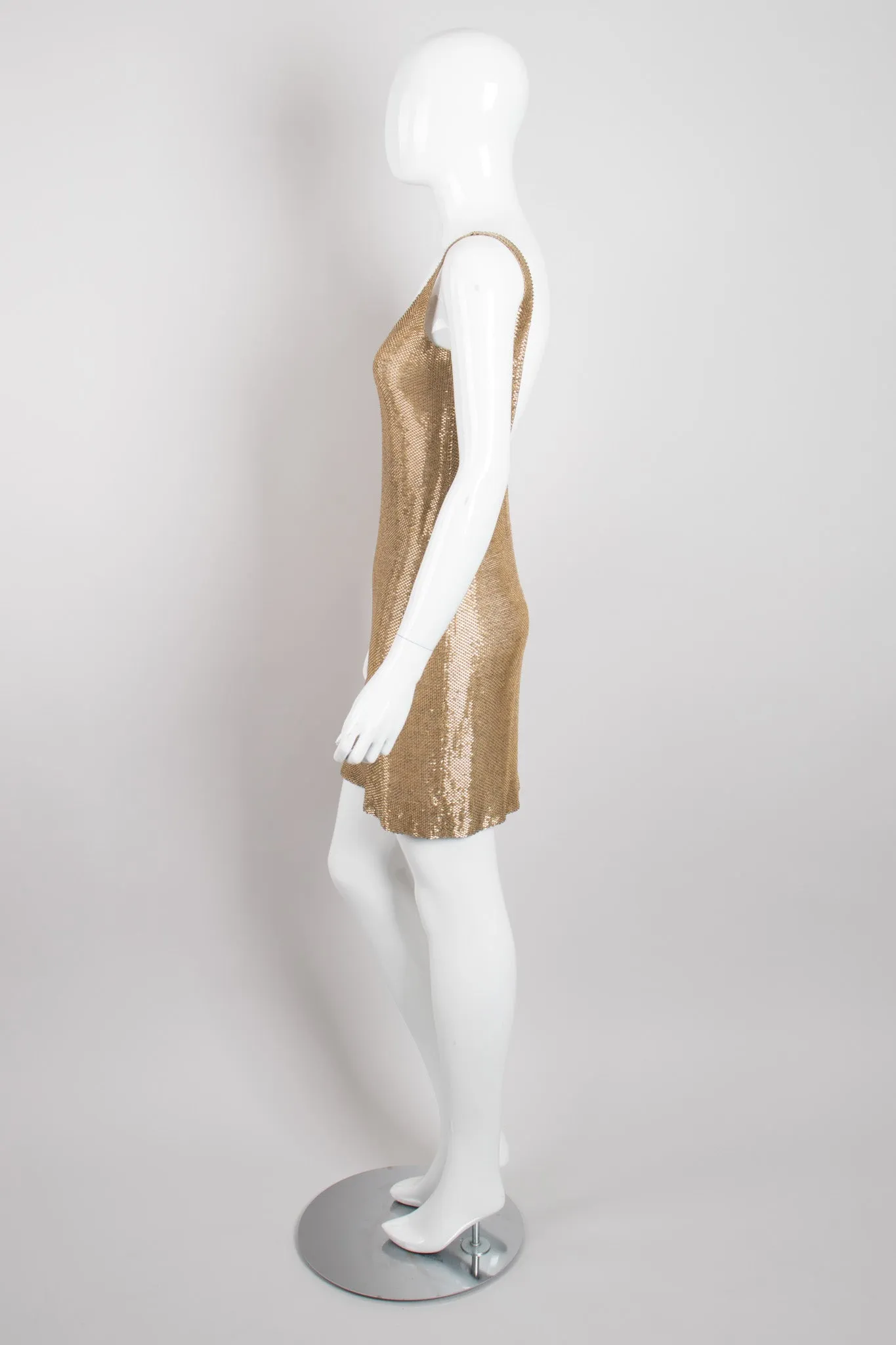 Liquid Gold Beaded Cocktail Dress