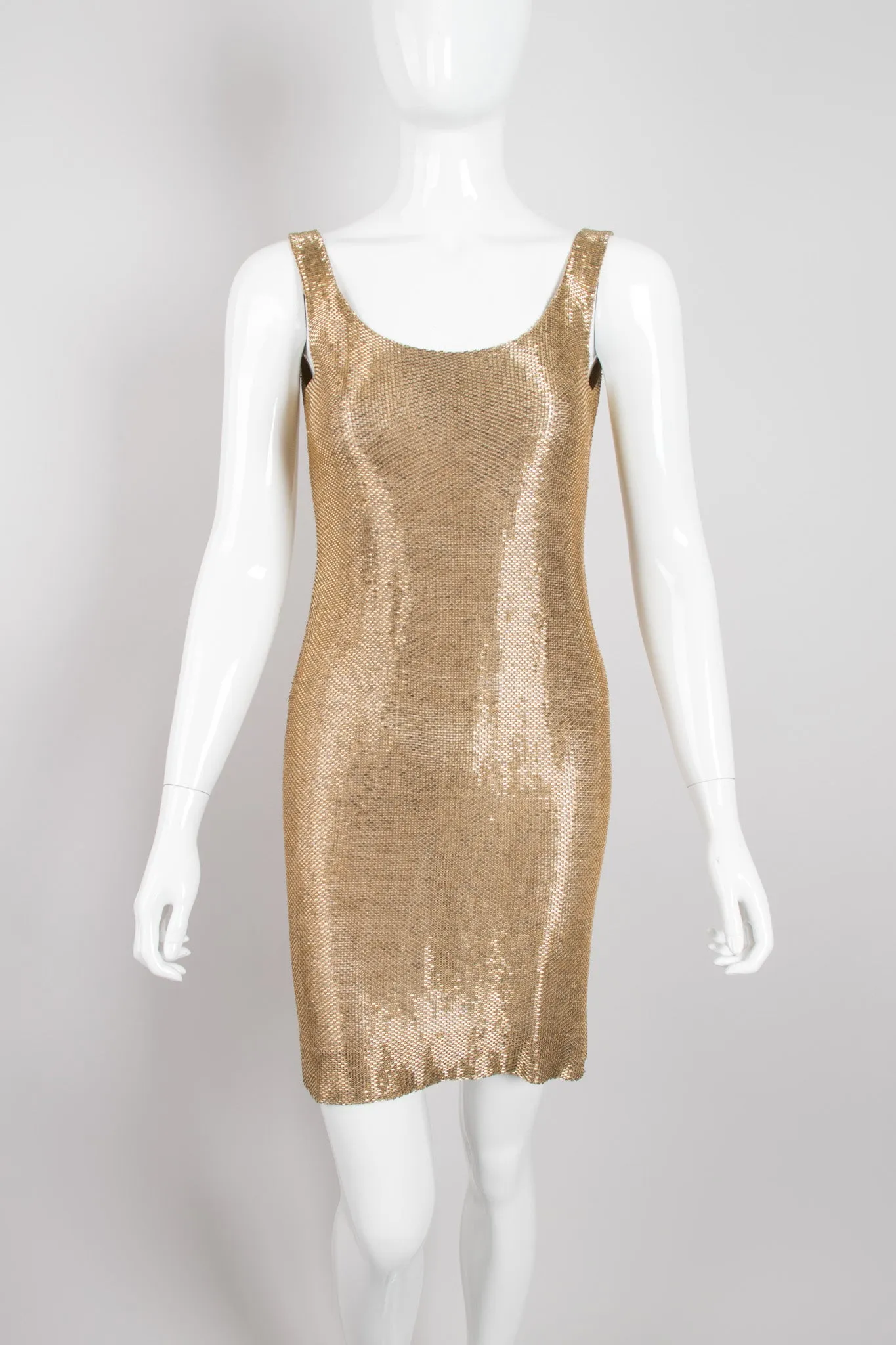 Liquid Gold Beaded Cocktail Dress
