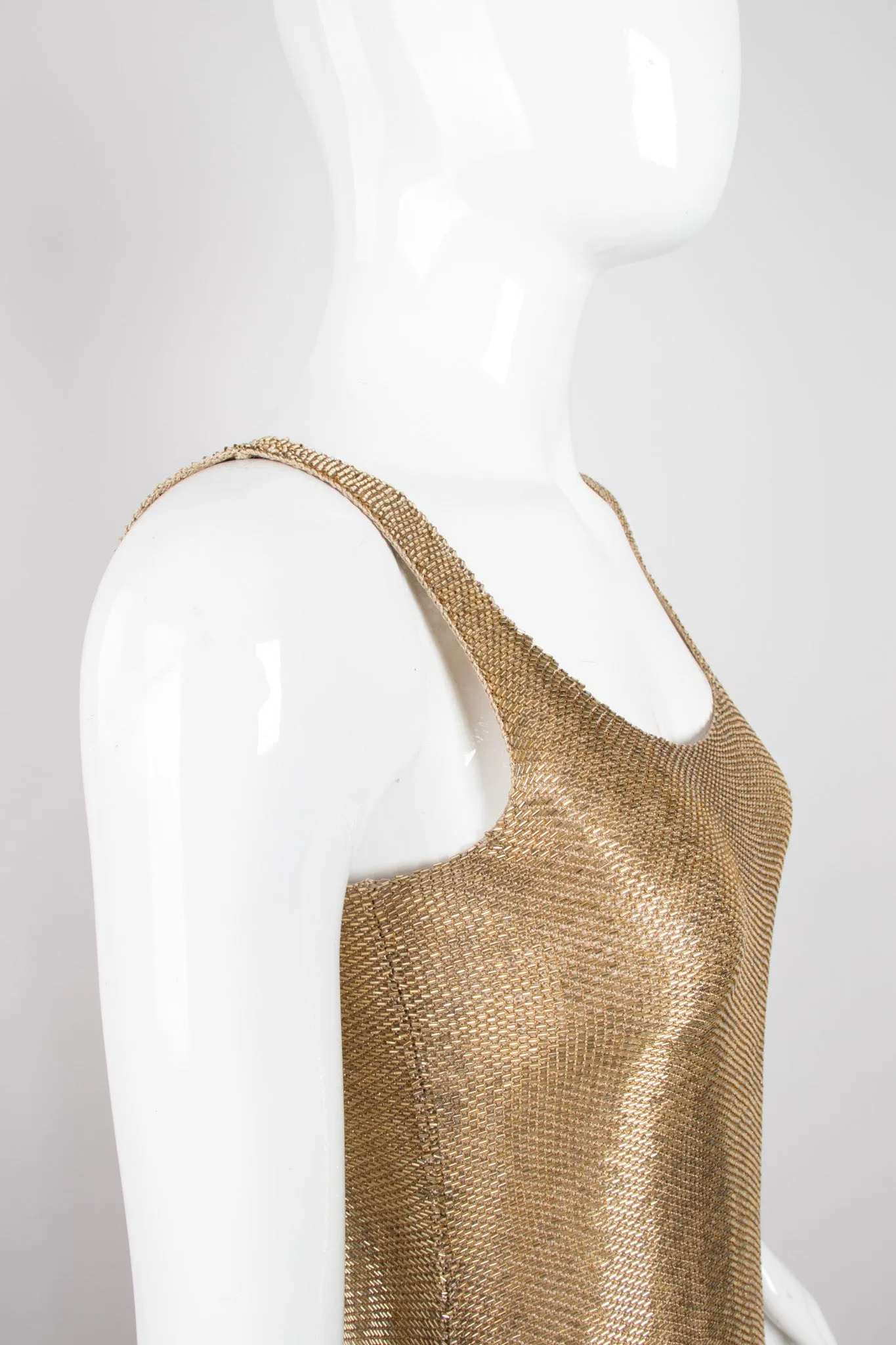 Liquid Gold Beaded Cocktail Dress
