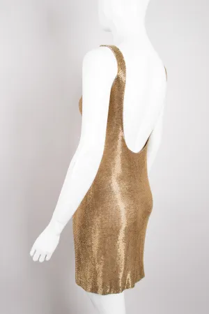 Liquid Gold Beaded Cocktail Dress