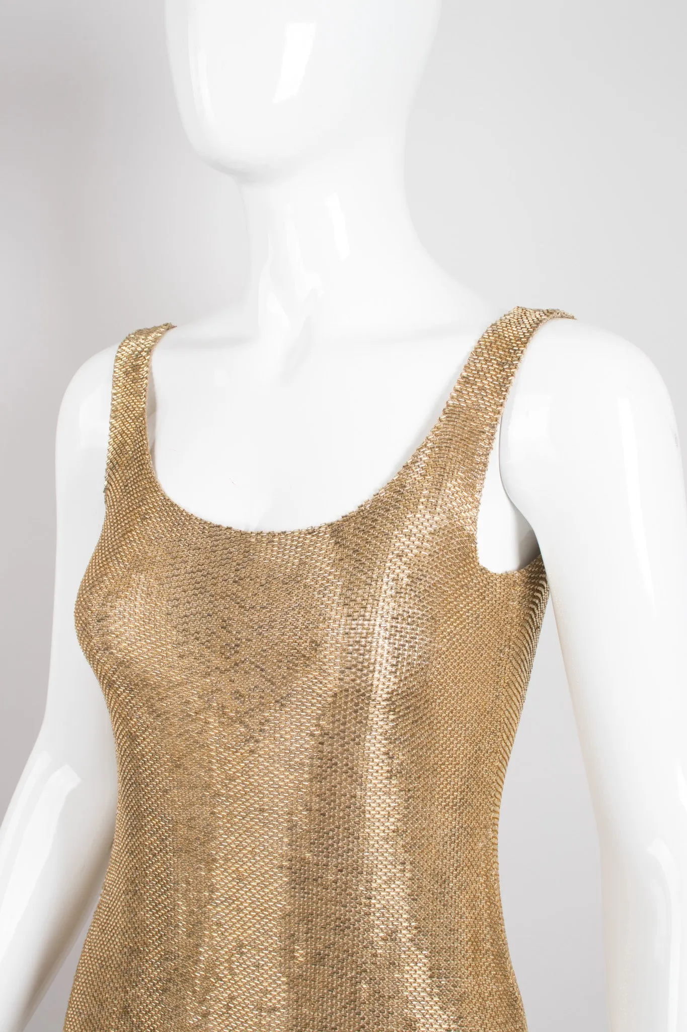 Liquid Gold Beaded Cocktail Dress