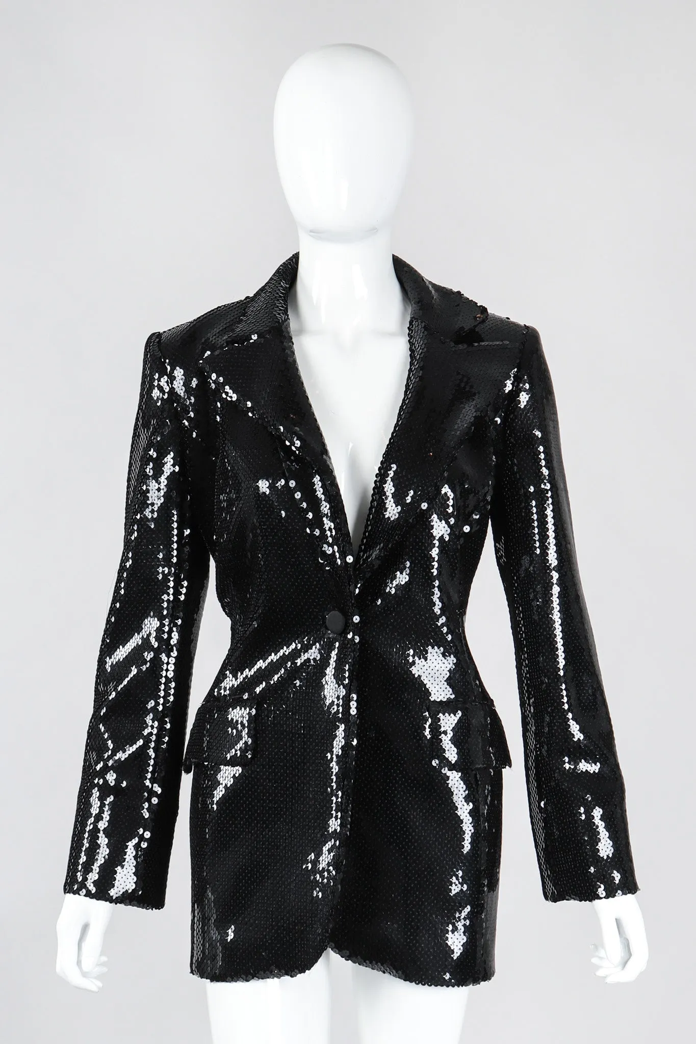 Liquid Sequin Boyfriend Blazer