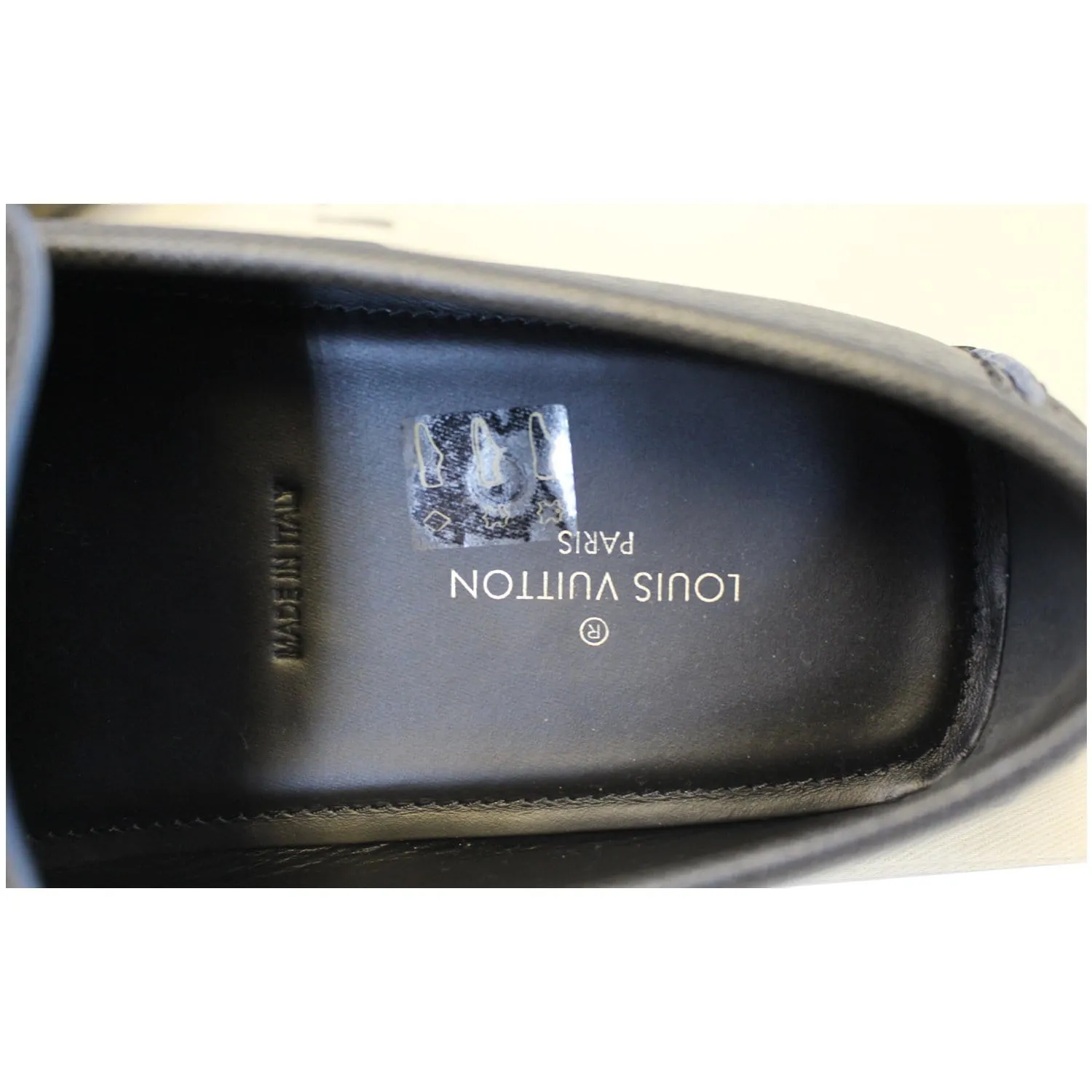 LOUIS VUITTON Taiga Hockenheim Moccasin Loafers Grey US 12