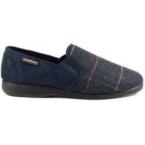 Lunar Goodyear Harrison Navy Tweed Slippers